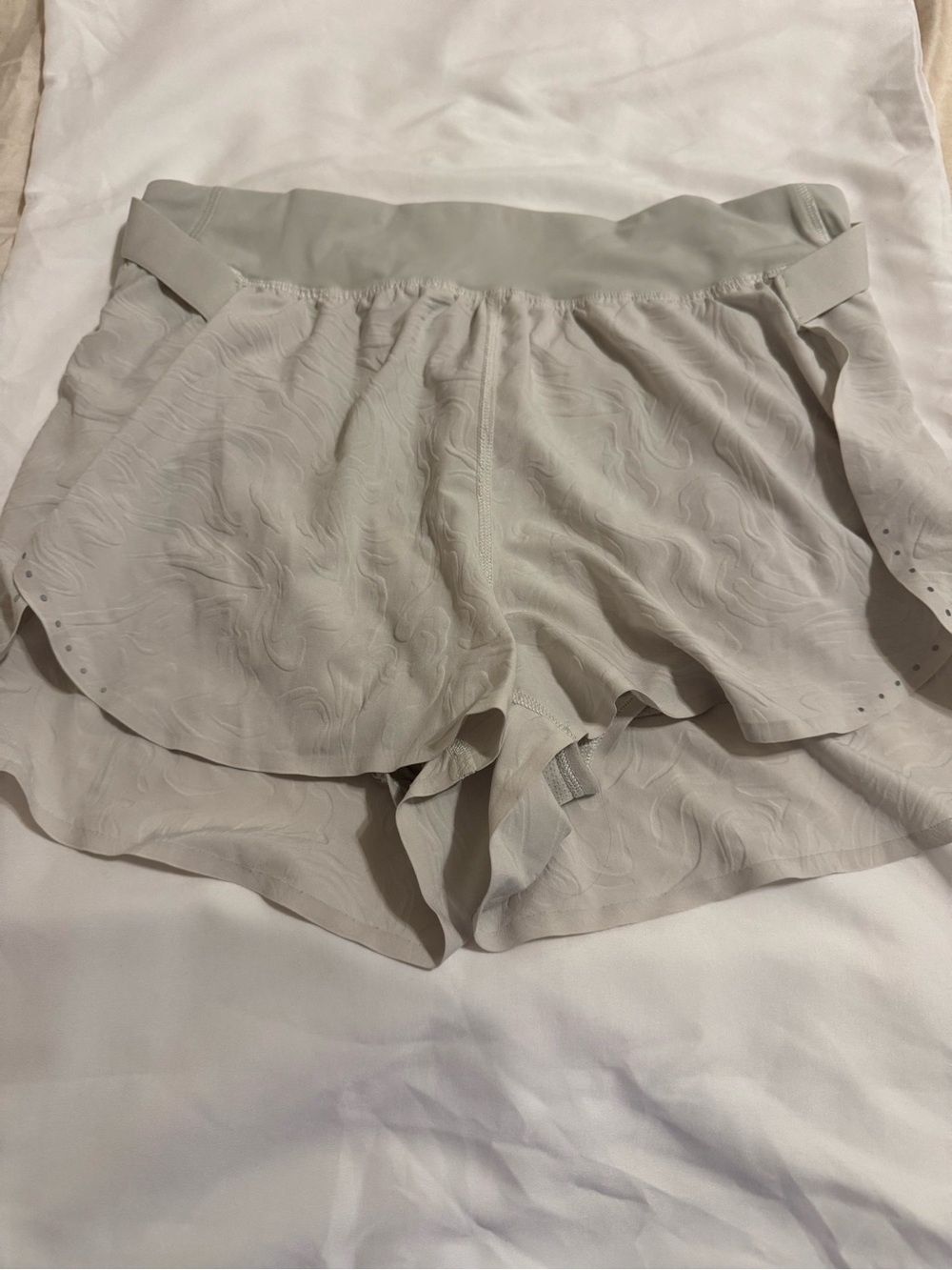 lululemon athletica Light Gray Layered Running Skort